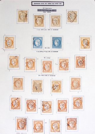 1849-1899, Collection sur pages Y&T avec nombreuses