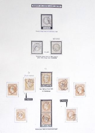 1849-1899, Collection sur pages Y&T avec nombreuses