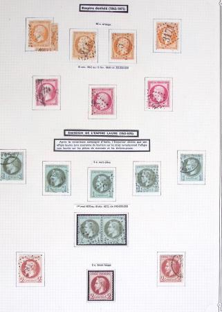 1849-1899, Collection sur pages Y&T avec nombreuses