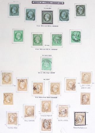 1849-1899, Collection sur pages Y&T avec nombreuses