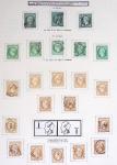 1849-1899, Collection sur pages Y&T avec nombreuses