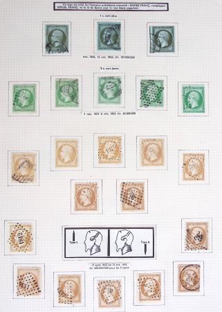 1849-1899, Collection sur pages Y&T avec nombreuses