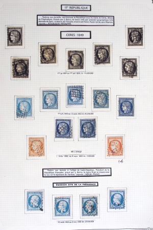 1849-1899, Collection sur pages Y&T avec nombreuses