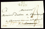 Lettre de Lyon pour Roanne réexpédiée à Saint Symp