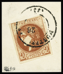 N°40Bf 2c rouge-brique foncé OBL T17 Montpellier sur