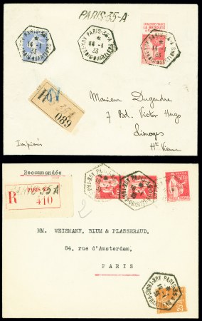 6 plis AFF type paix OBL agences à gérance gratuit