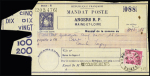 N°369 OBL Angers (1939) sur mandat poste Sage viol