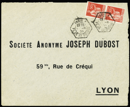 N°283 en paire OBL CAD hex à cercle intérieur de l