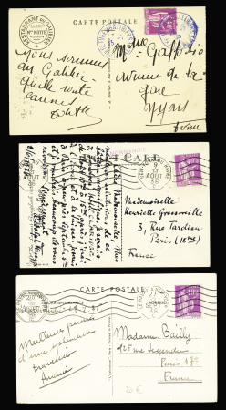 Joli lot de 6 plis AFF n°281, 40c lilas dont CAD b