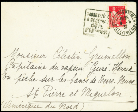 N°283 OBL St Servan-s-Mer (1937) sur lettre adress