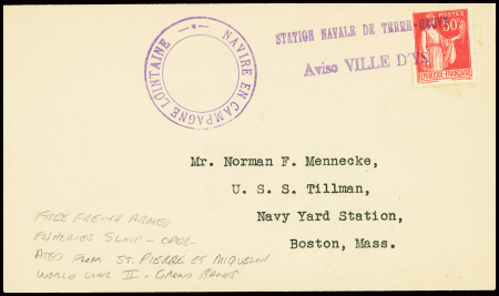 N°283 OBL griffes violettes "Station navale de Ter