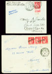 2 lettres : n°283 OBL CAD "Casablanca postes Maroc