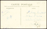 N°137 OBL sur porte-timbre d'aviation Chalon-s-Saone octobre 1910" sur carte p