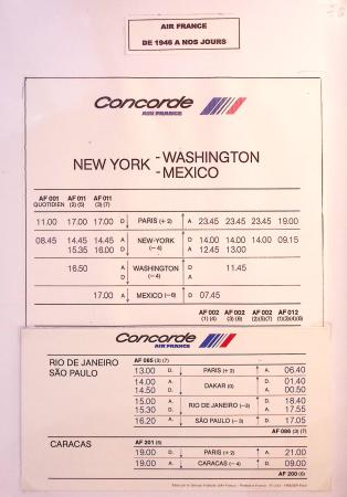Ensemble de premiers vols Concorde dont 4 plis ave