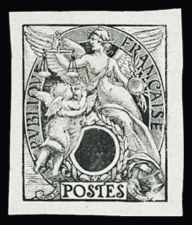 N°107 épreuve de poinçon archaïque en noir sans va