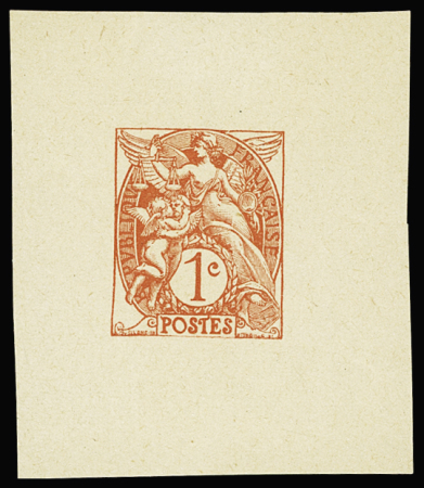 Epreuve du 1c orange. TB