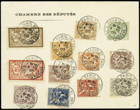 N°107 à 115 + 119 + 120 OBL CAD "Paris 31 R. de Bo