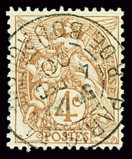 N°110 4c brun-jaune, détaché, OBL CAD "Paris 81 R.