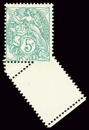 N°111 variété de piquage en bas par pliage, **, TB