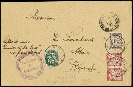 Lettre de l'administration du cadastre de Ribeauvi