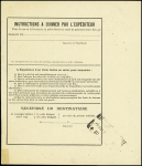 Bulletin d'expédition d'un colis postal de la comp