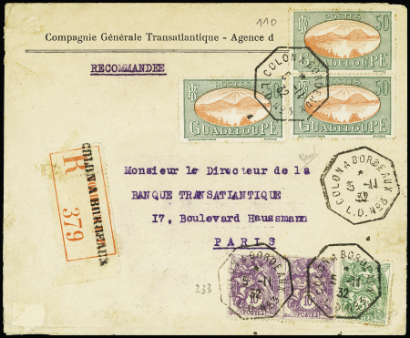 N°111 + 233, 2 pièces en mixte avec Guadeloupe n°1