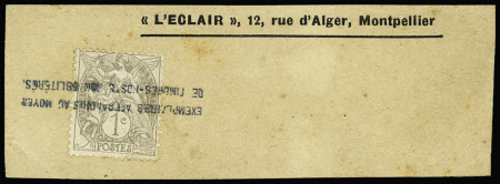 2 bandes à en-têtes "L'Eclair, Montpellier" préobl