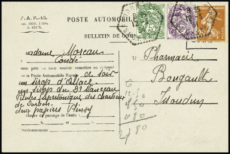 N°111 + 233 + 235 OBL hex pointillé "Issoudun (Ind