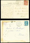 N°124 OBL CAD perlé D8 "Loverdo Alger" (1904) sur 