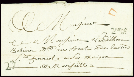 Lettre en port payé de la petite poste de Marseille