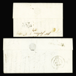 BOUCHES-DU-RHONE 2 lettres : MP "Deb 12 Aix" (1825