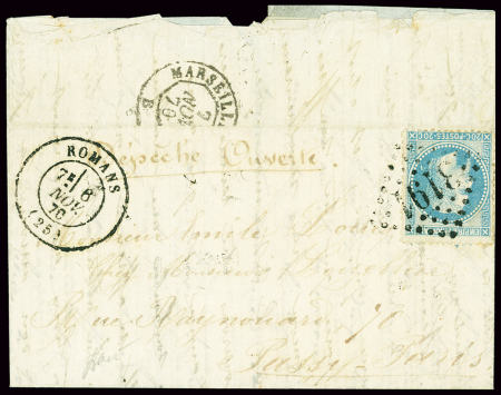 N°29 OBL GC 3191 + T17 "Romans (25)" (6 nov 70) su