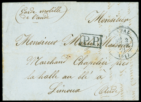 Lettre en franchise avec T17 "Laval (51)" (3 fev 7