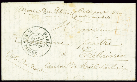 LE VAUBAN Lettre en franchise avec CAD "Paris  R. Montaigne"