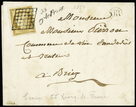 N°1 OBL grille + cursive "55 Xivry le Franc" (Meur