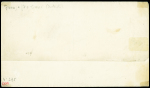 N°2 15c vert OBL étoile muette sur lettre (1852), B/TB