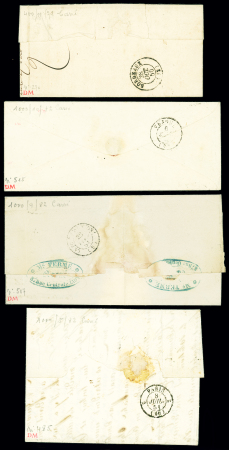 4 lettres AFF n°4 (dont 2 paires) OBL grille + T15