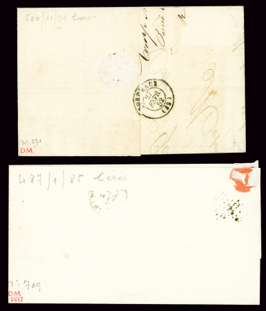 2 lettres : n°4 OBL étoile muette + T15 "3e Paris