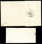 N°10 OBL PC 2490 + T15 "Lombez (31)" (Gers, 1853)