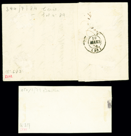 N°10 OBL PC 2490 + T15 "Lombez (31)" (Gers, 1853)