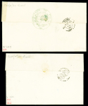 2 lettres : n°10 OBL PC 410 + T15 Blaye (Gironde,