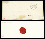 2 lettres locales AFF n°12 en paire OBL PC 1019 +