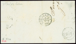 2 lettres : n°13 OBL GC 256 + T15 "Avallon (1864)"