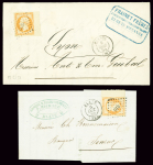 4 lettres : n°13 + 16 OBL PC 3766 + T22 "Alexandre