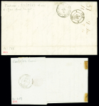 4 lettres : n°13 + 16 OBL PC 3766 + T22 "Alexandre