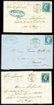 5 lettres AFF n°14 OBL rond de pointillés + diver