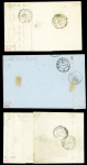 5 lettres AFF n°14 OBL rond de pointillés + diver