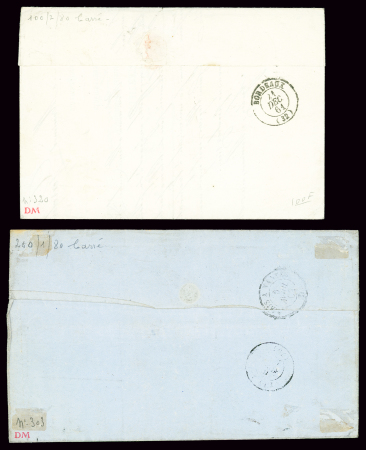 5 lettres AFF n°14 OBL rond de pointillés + diver