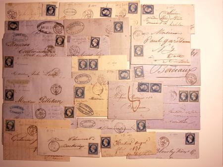 59 lettres AFF n°14 (nuances - oblitérations etc)