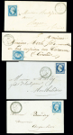 13 lettres AFF n°14 avec OBL diverses dont PC + CA